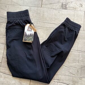 Avalanche Black Elastic Waist Pants